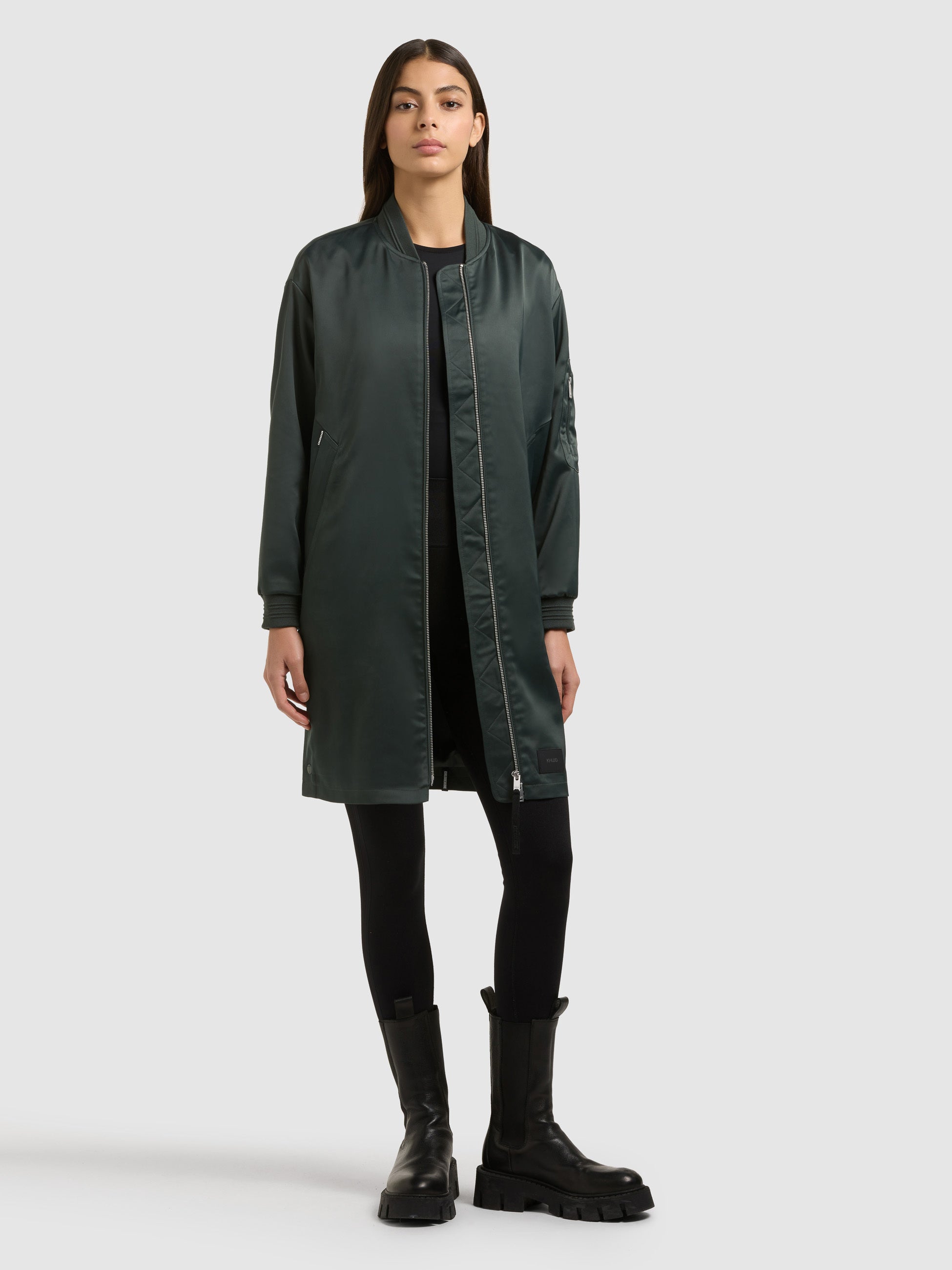 khujo-tindra-damen-blousonmantel-treetop-green image 6