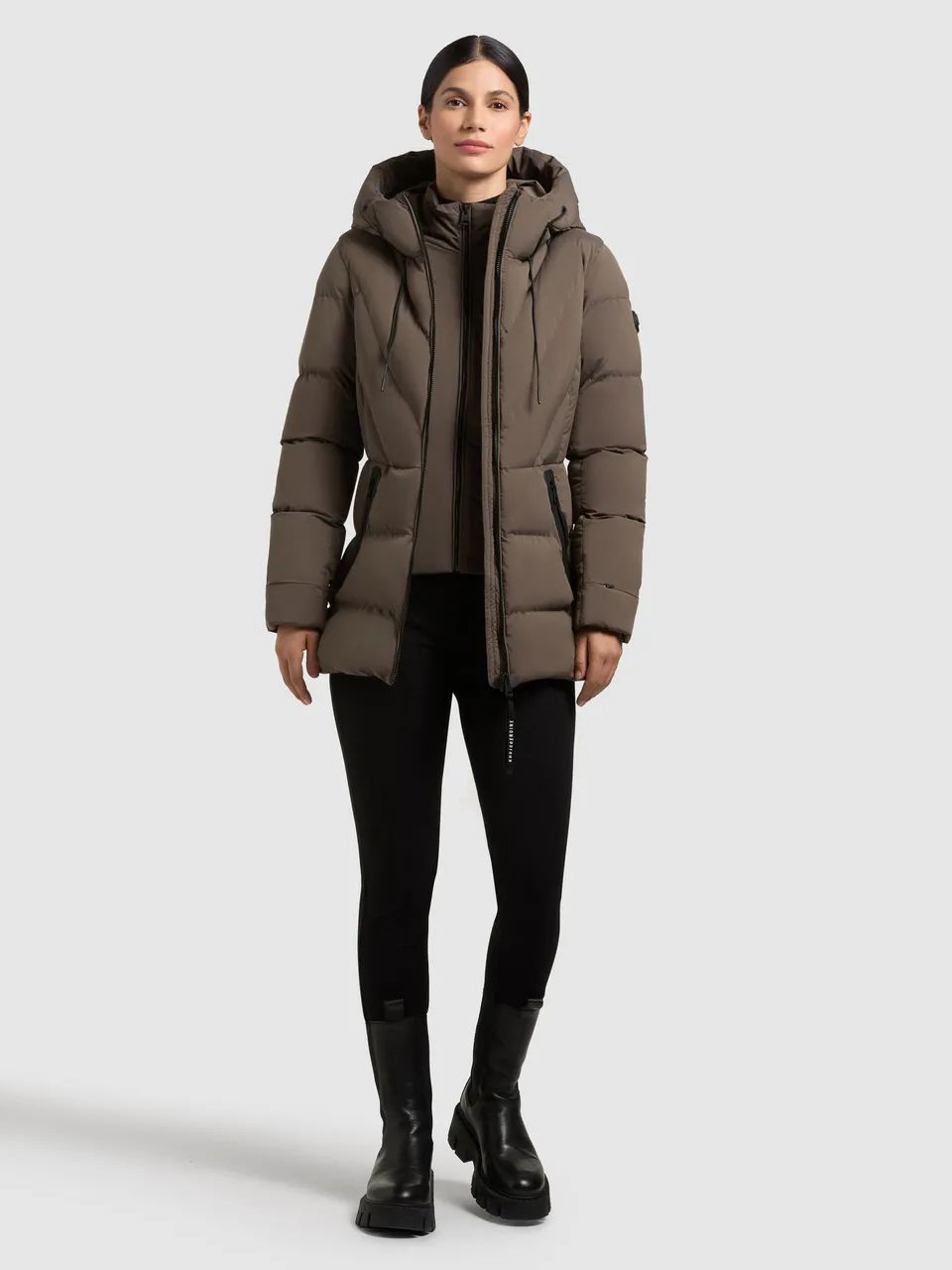 khujo-jacke-rabb-2in1-damen-steppjacke-dull-green image 1