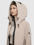 khujo-coat-pinax-beige-knielanger-sommerparka-damen image 7