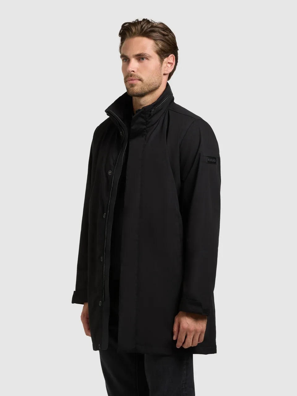 khujo-ystak-mantel-black-damen-leichter-kurzmantel-regular-fit image 1