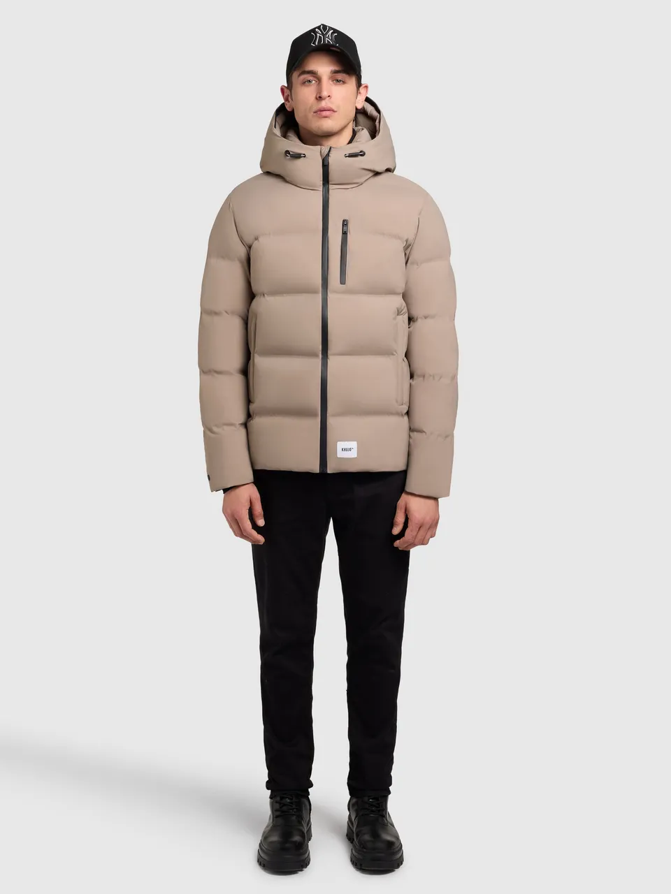 khujo-silas3-damen-steppjacke-greige-wattiert image 1