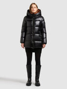 khujo-jacket-dasha-black-wattierte-damen-steppjacke-regular-fit-mit-kapuze image 2