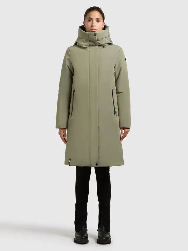 khujo-coat-nellen2-muted-green-wintermantel-damen-loose-fit-wasserabweisend image 1
