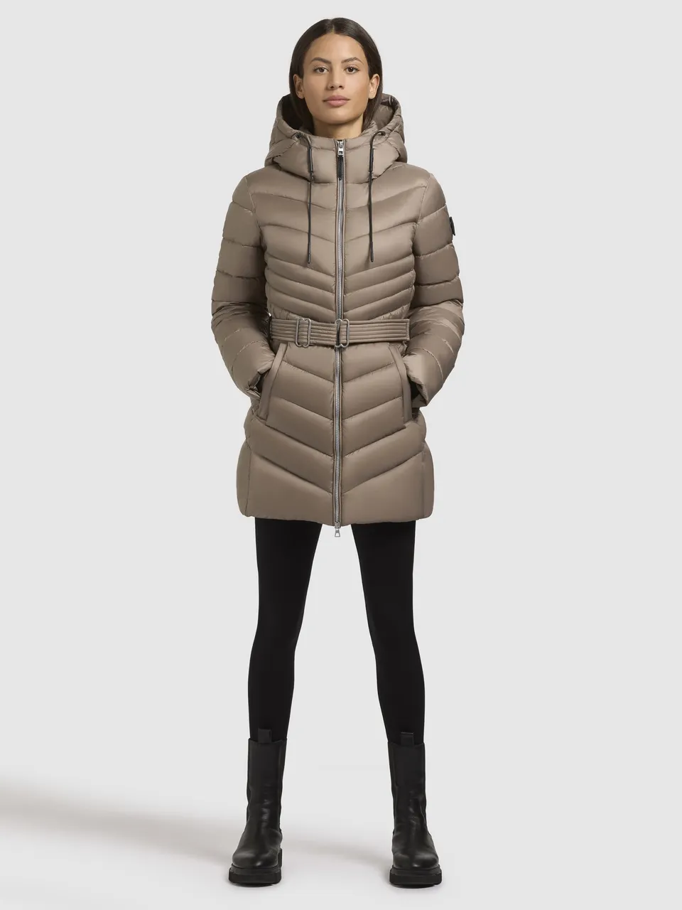 khujo-steppjacke-selma-graubeige-damen-winterjacke image 1