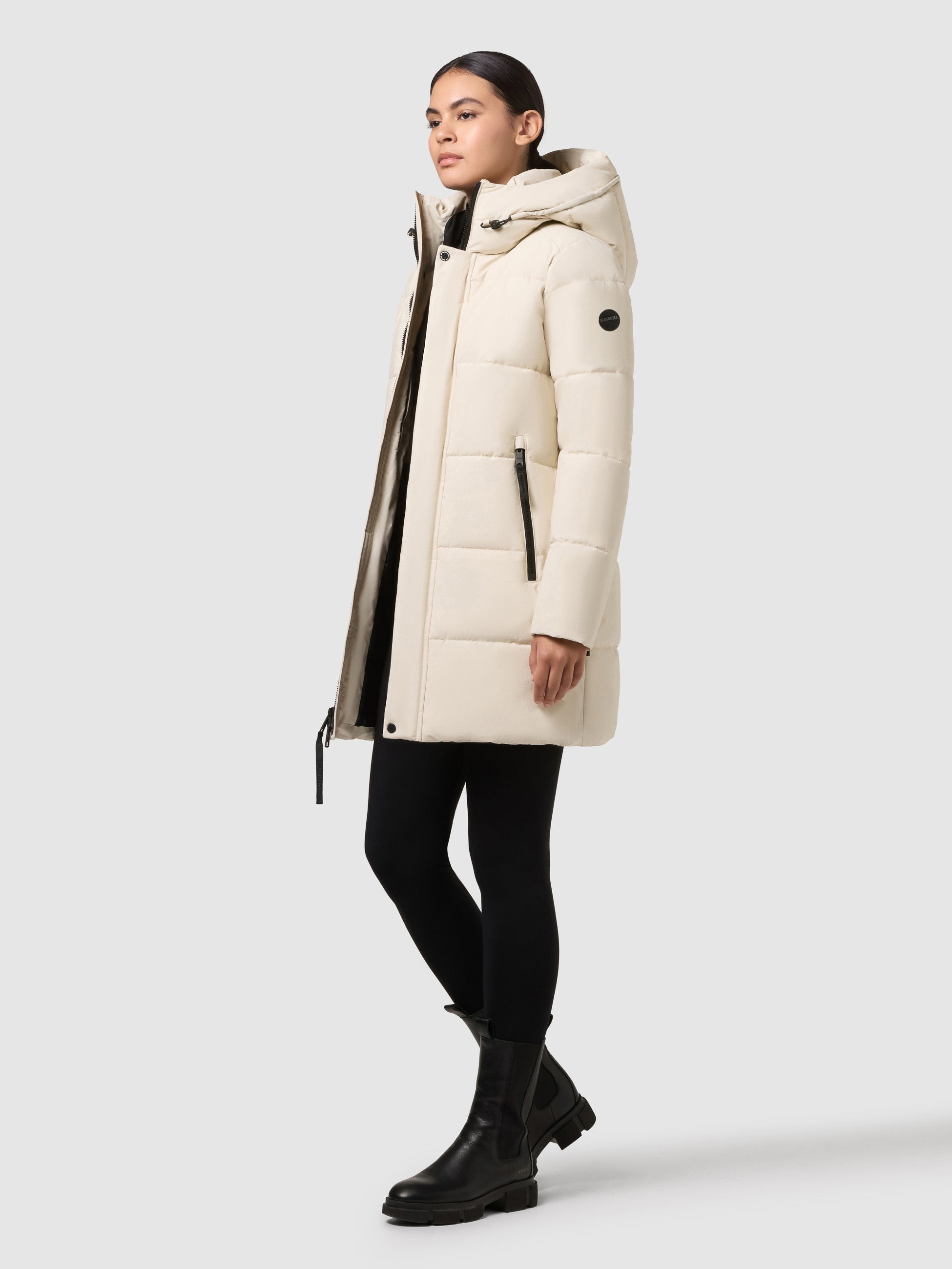 khujo-tilla-damen-winter-steppjacke-cotton-cream-mit-kapuze image 2