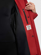 khujo-coat-sonje5-red-wadenlanger-steppmantel-relaxed-fit image 8