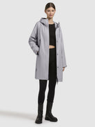 khujo-coat-liede-gray-purple-kurzer-damen-regenmantel-mit-kapuze image 2