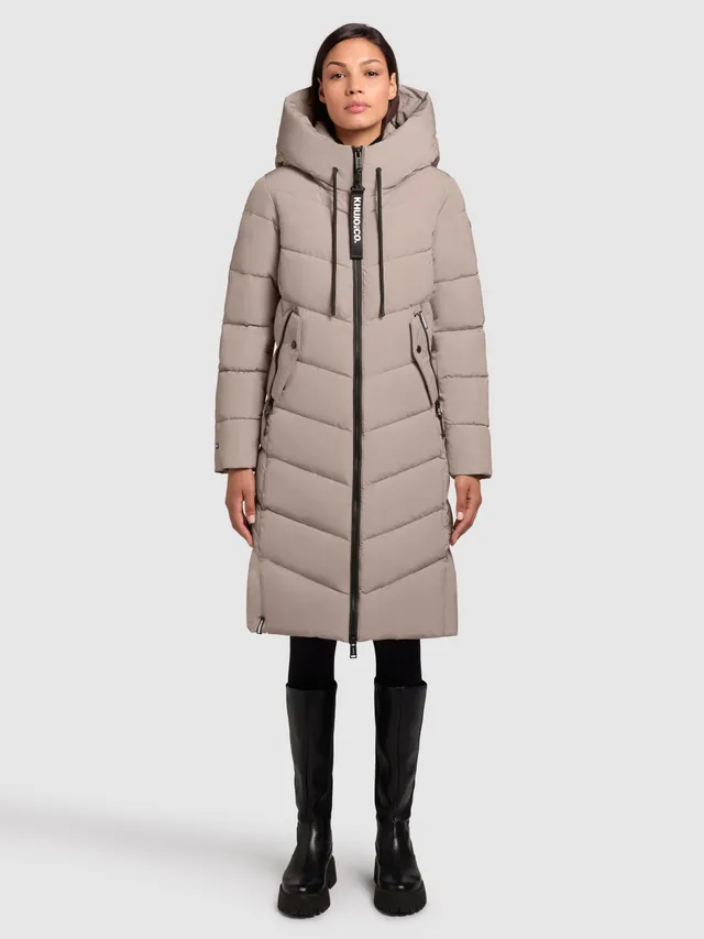 khujo-mantel-mikia2-greige-knielang-regular-fit image 1