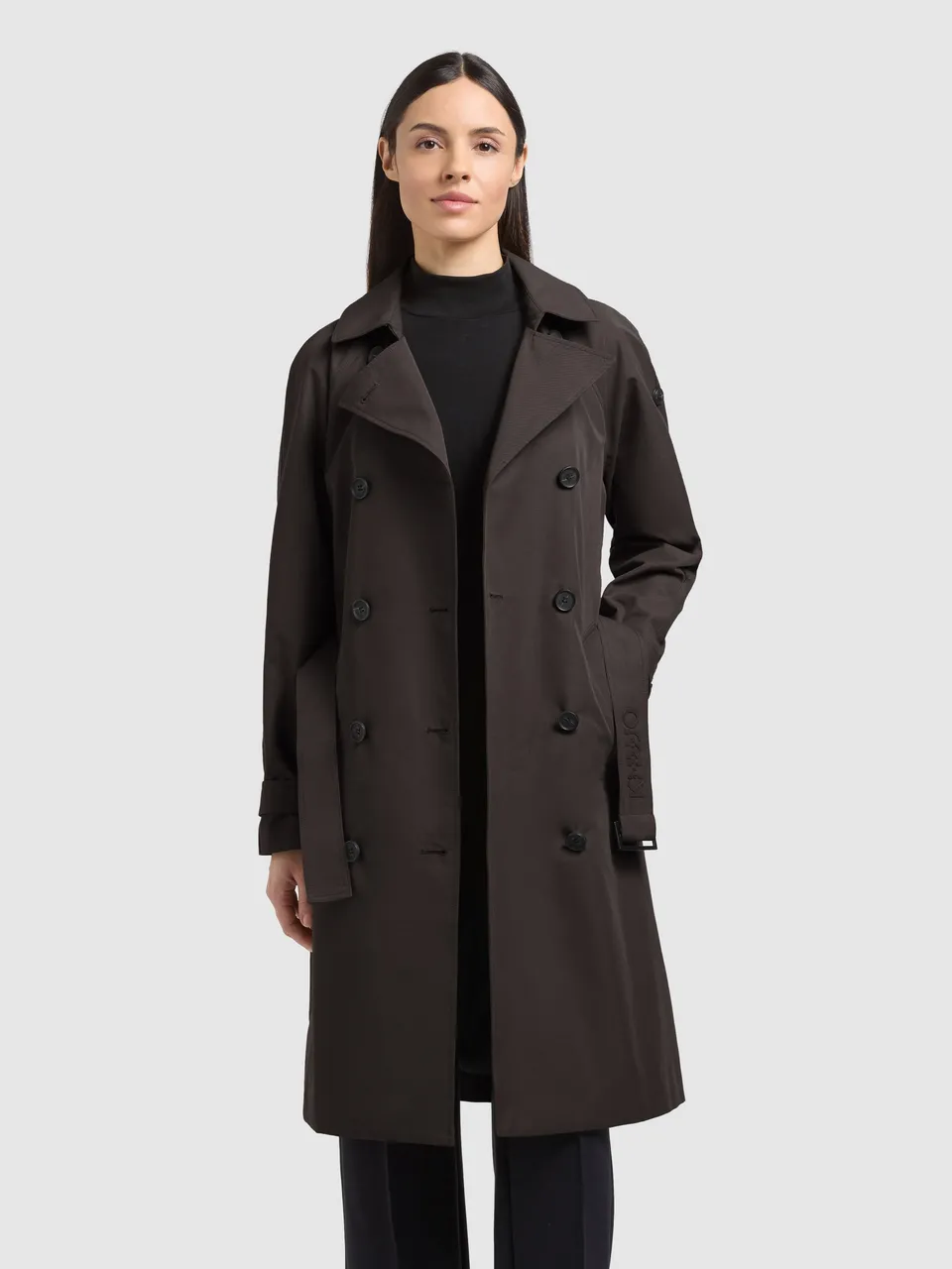 khujo-rula2-damen-trenchcoat-dark-grey-baumwollmix-mit-g-rtel image 1