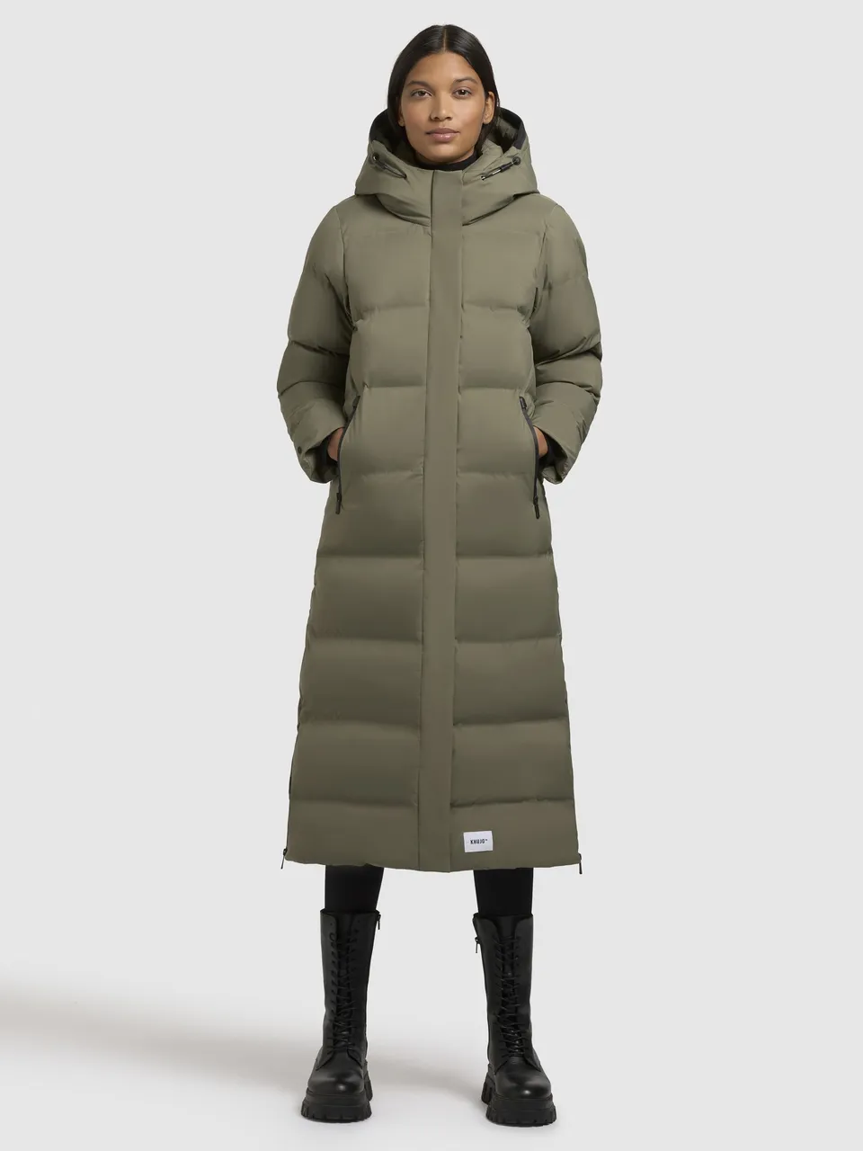 khujo-coat-mayla2-steppmantel-light-olive-wadenlang image 1