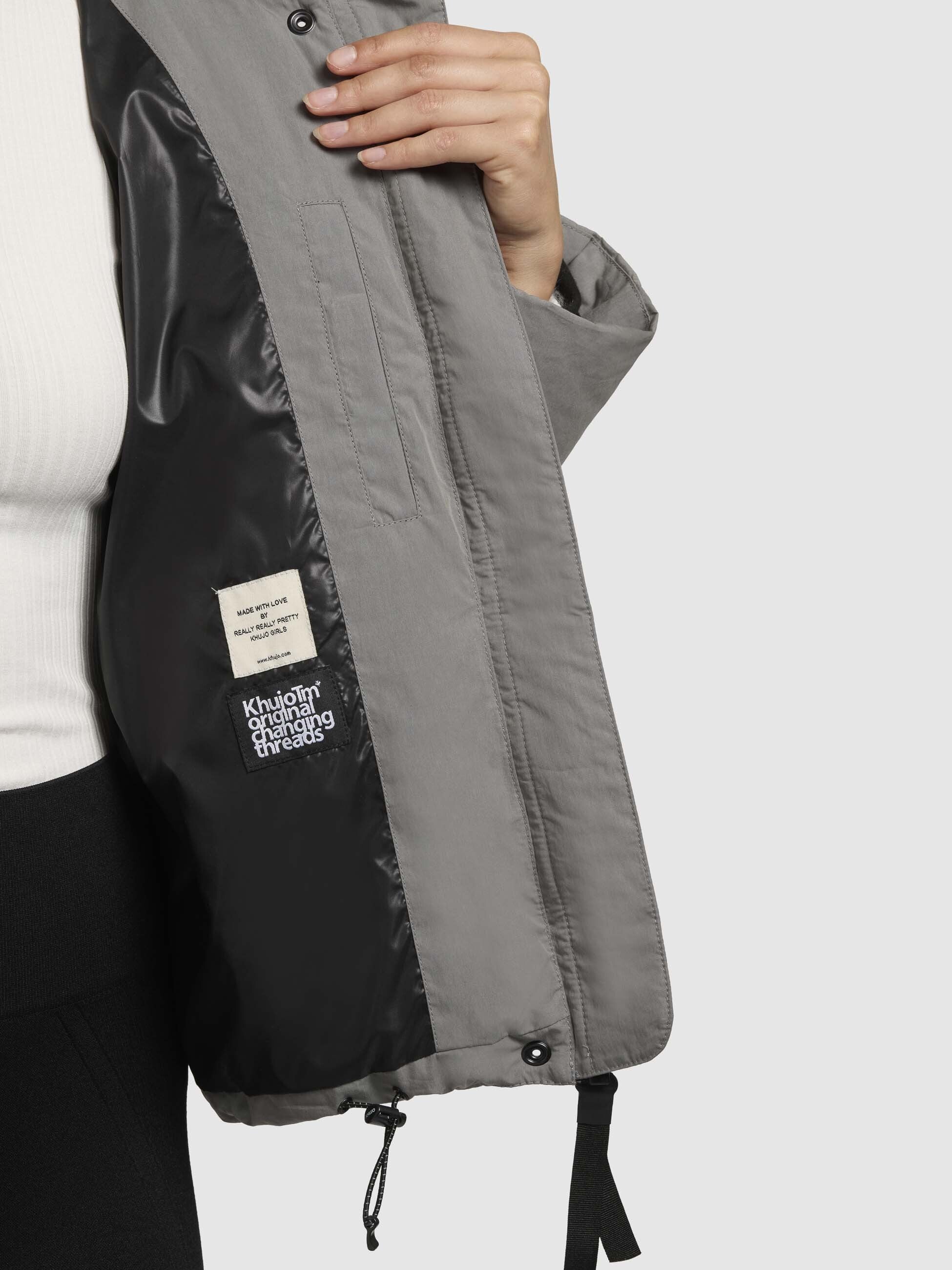 khujo-jacke-sarella-damen-winterjacke-grau-loose-fit image 8