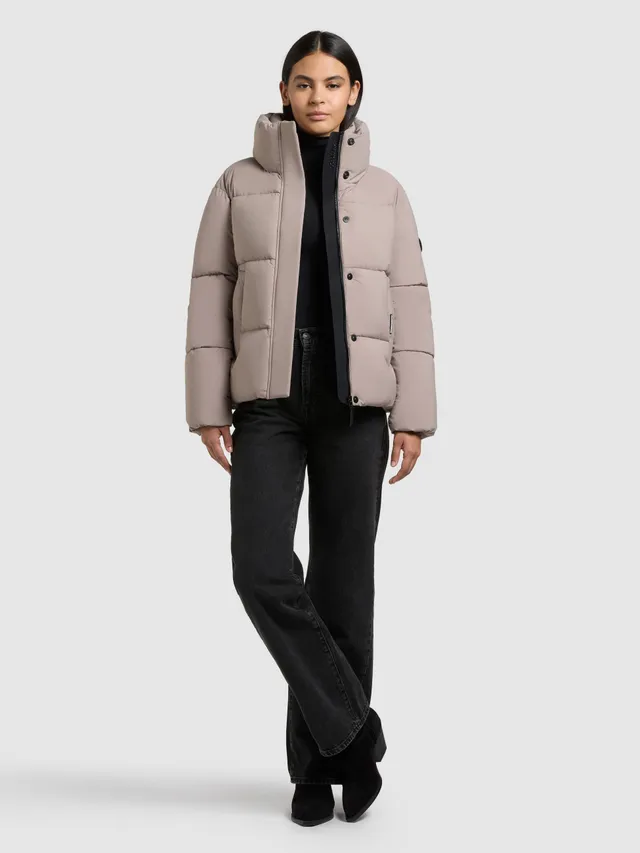 khujo-jacke-rinja2-matt-greige-winter-steppjacke-loose-fit image 1