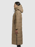 khujo-coat-deria3-light-brown-knielanger-slim-fit-steppmantel-damen image 5