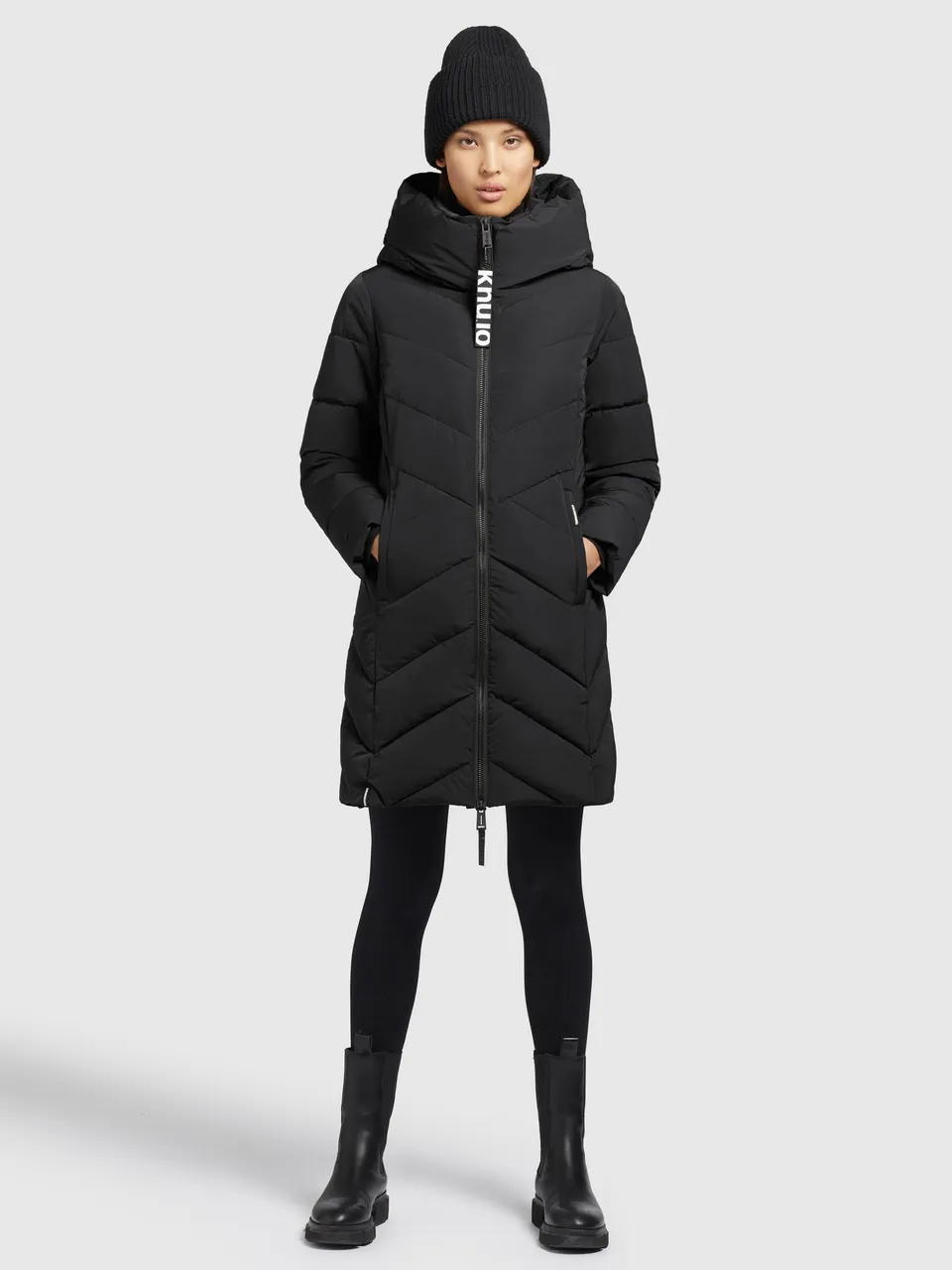 khujo-mantel-darka-schwarz-damen-steppmantel-regular-fit image 1