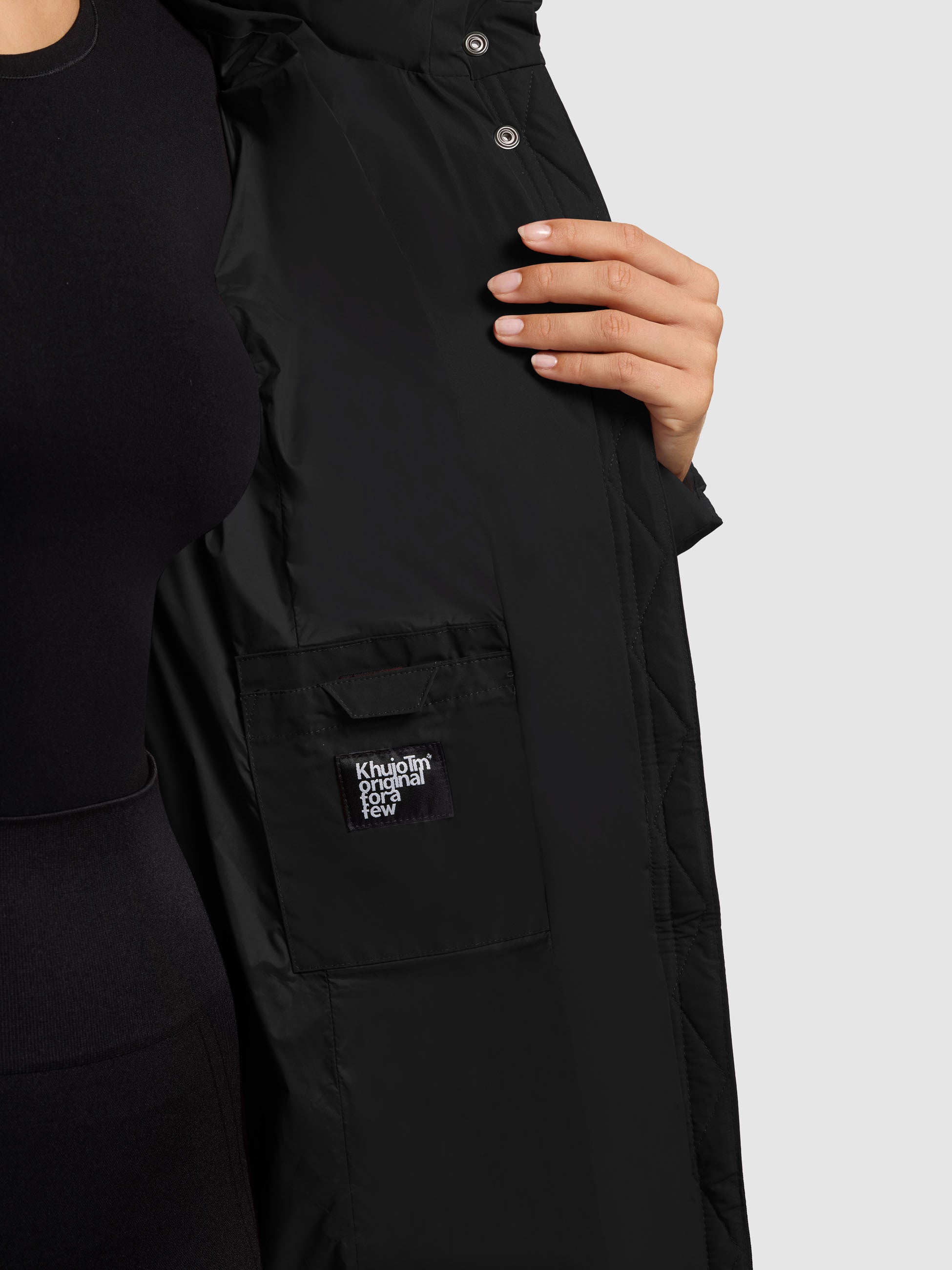 khujo-mantel-sensy-black-damen-winter-steppmantel-wadenlang-regular-fit image 8