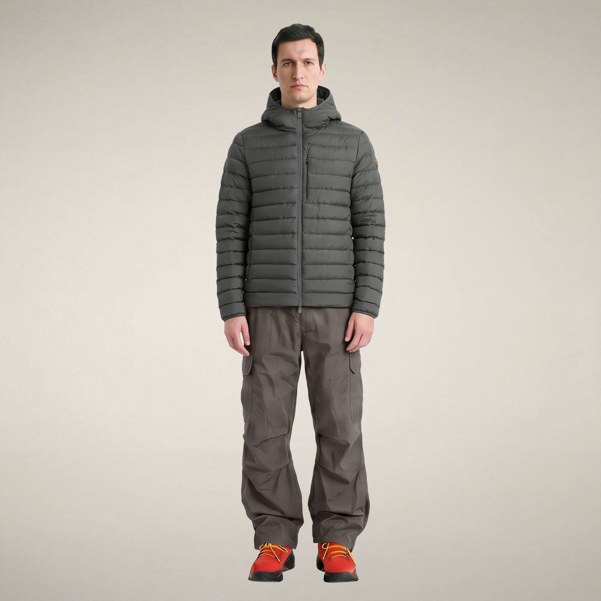 save-the-duck-juncus-herren-jacke-gunmetal-grau-mit-kapuze image 1