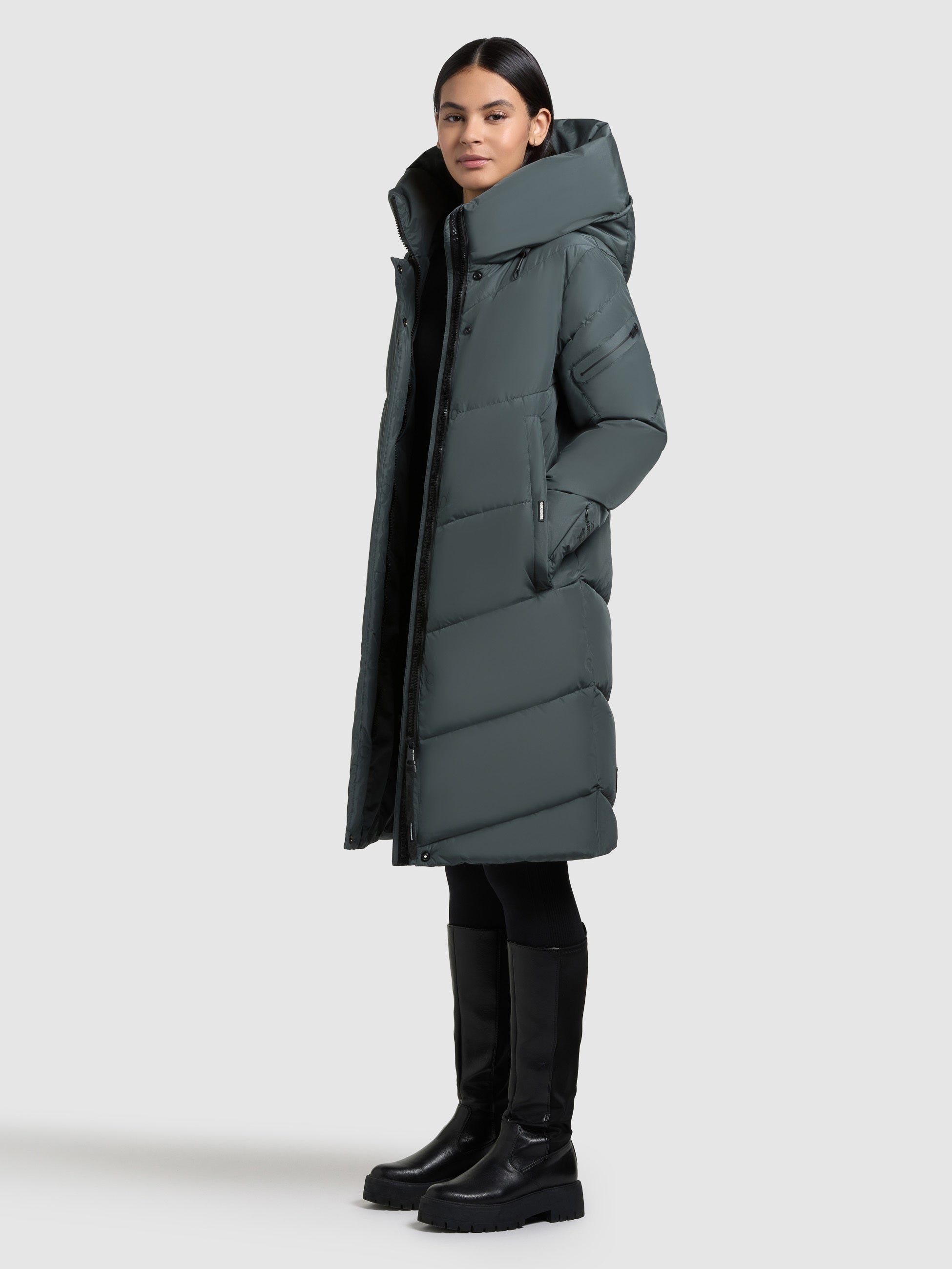 khujo-mantel-jange2-matt-foam-green-damen-loose-fit image 2