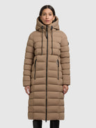 khujo-coat-simmie2-cookie-beige-knielanger-slim-fit-steppmantel-mit-kapuze image 4