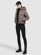 khujo-stine2-matt-damen-jacke-taupe-dark image 2