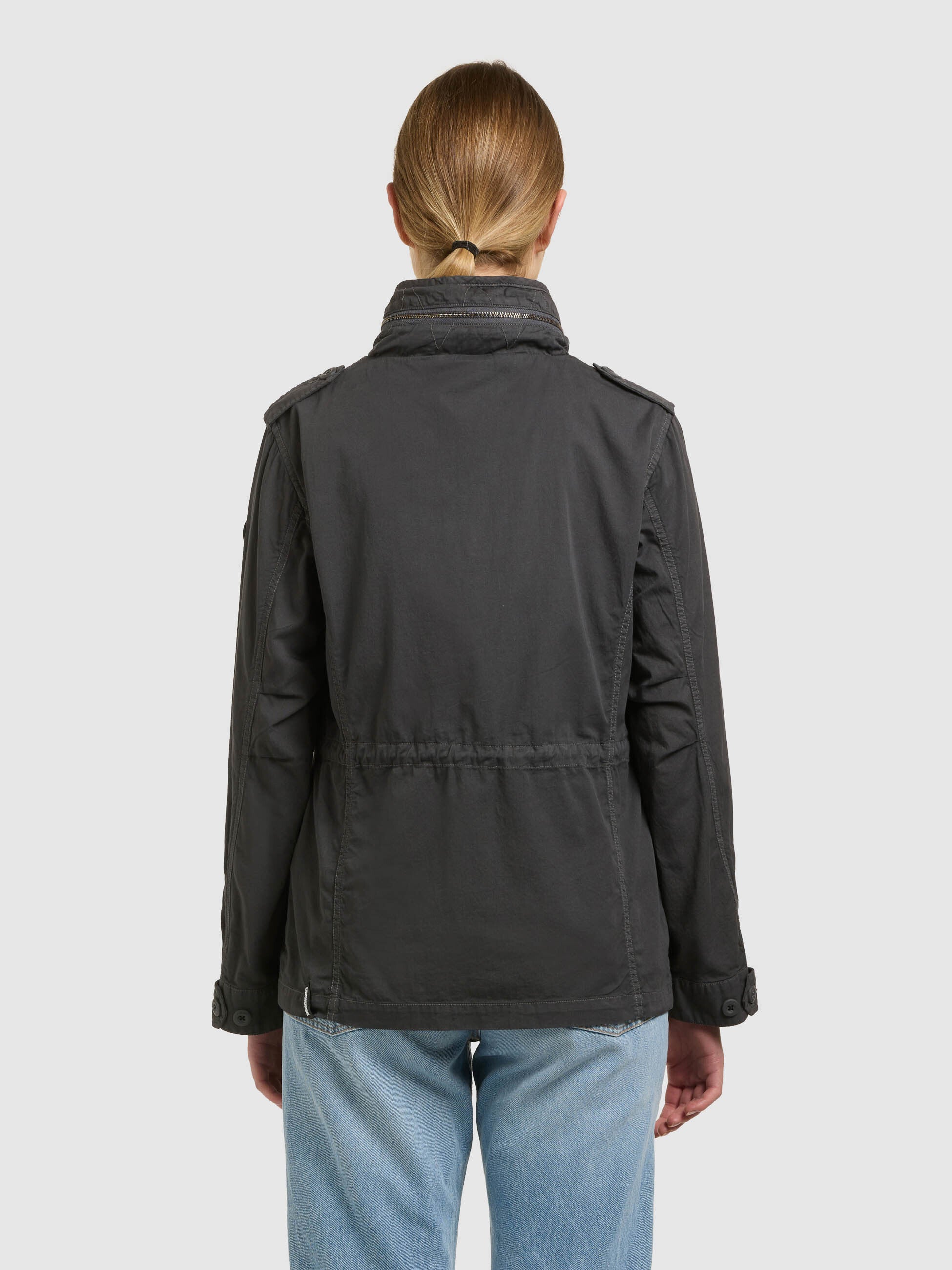 khujo-jacke-nori-slate-grey-damen-fieldjacket-baumwolltwill image 3