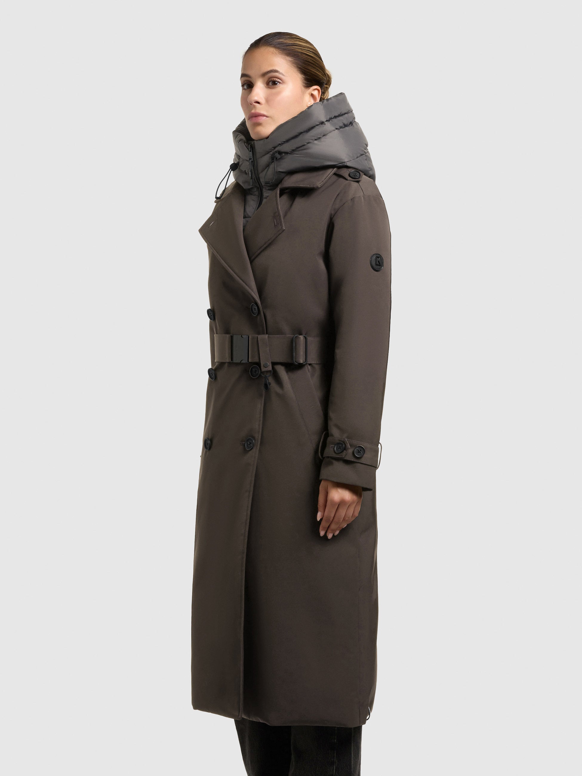 khujo-mantel-elena2-graphite-grey-trenchcoat-wintermantel-knielang-mit-g-rtel image 5