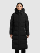 khujo-mantel-devion2-black-knielanger-damen-wintersteppmantel image 4