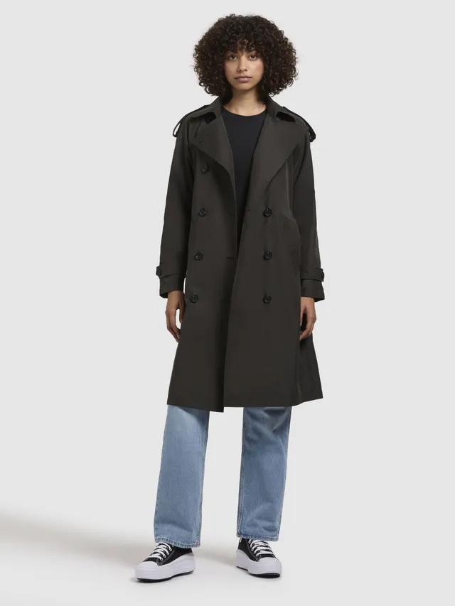 khujo-coat-rula-dark-gray-knielanger-trenchcoat-mit-g-rtel image 1
