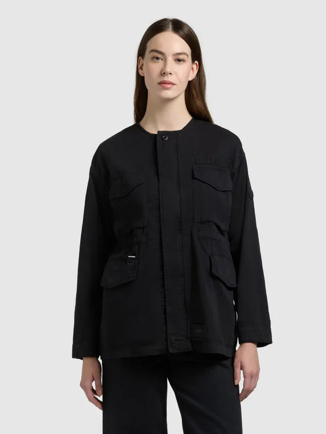 khujo-jacke-sunna-black-fieldjacke-aus-baumwoll-twill-f-r-damen image 1