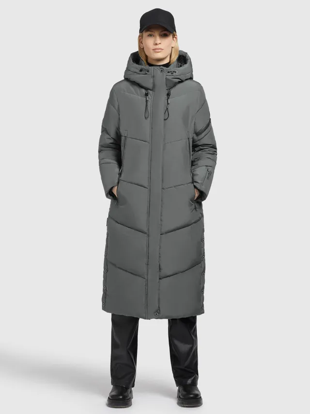 khujo-coat-sonje5-damen-steppmantel-gray-relaxed-fit-wadenlang image 1