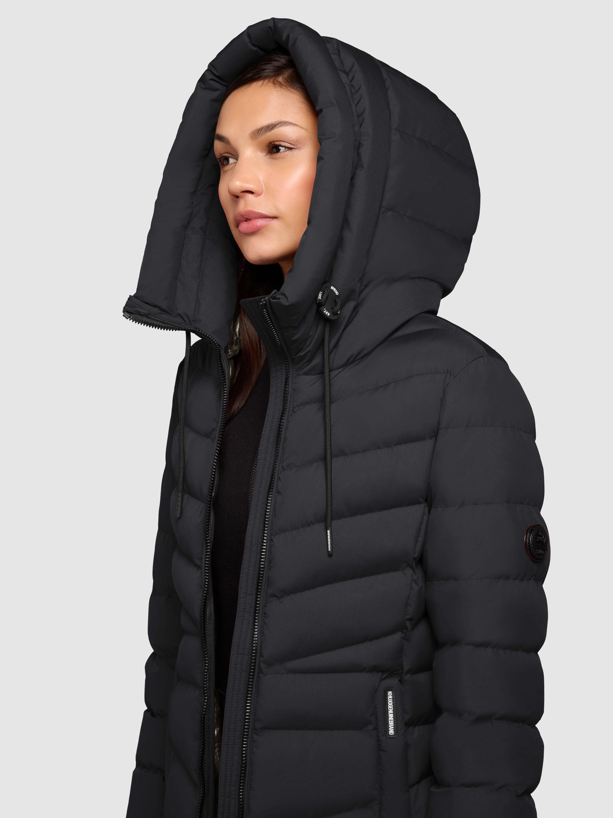 khujo-ingram4-black-steppmantel-damen-knielang-mit-kapuze image 7