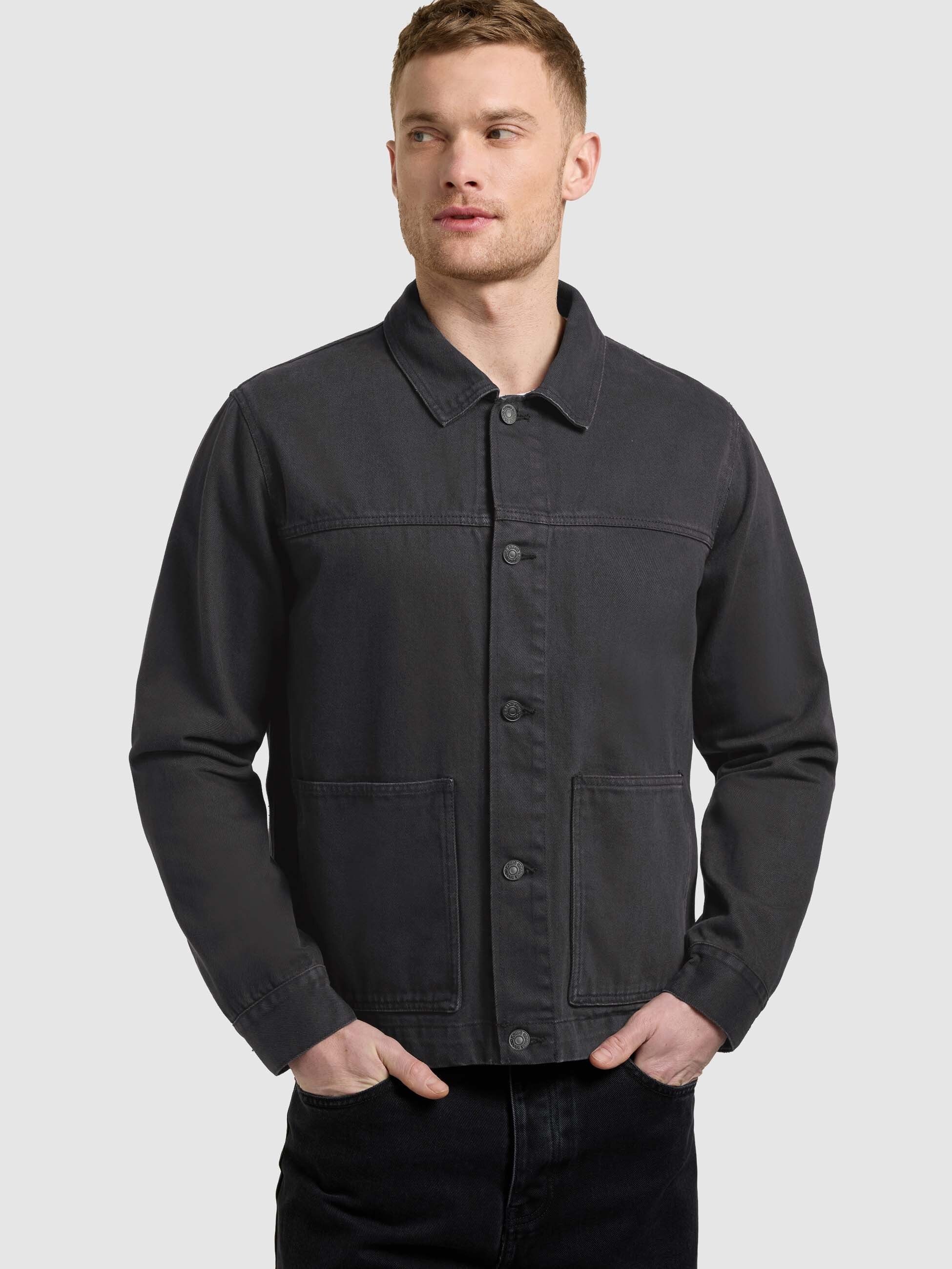 khujo-barto-jeansjacke-f-r-herren-denim-fieldjacket-in-black image 7
