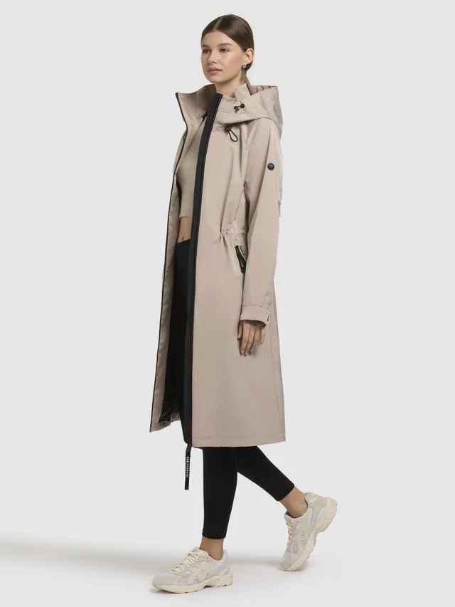 khujo-coat-pinax-beige-knielanger-sommerparka-damen image 1