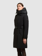 khujo-gora-damen-kurzmantel-trenchcoat-schwarz-mit-stepp-einsatz image 5