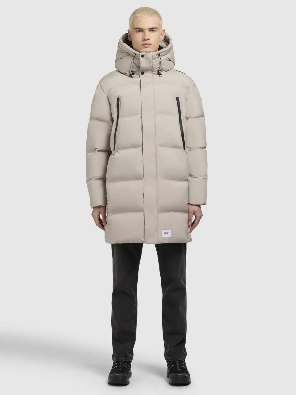 khujo-coat-morse2-light-gray-warm-wattierter-steppmantel image 1