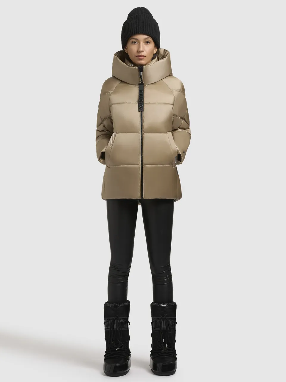 khujo-jacket-isett-sand-damen-steppjacke-gl-nzend-mit-rucksacktr-gern image 1