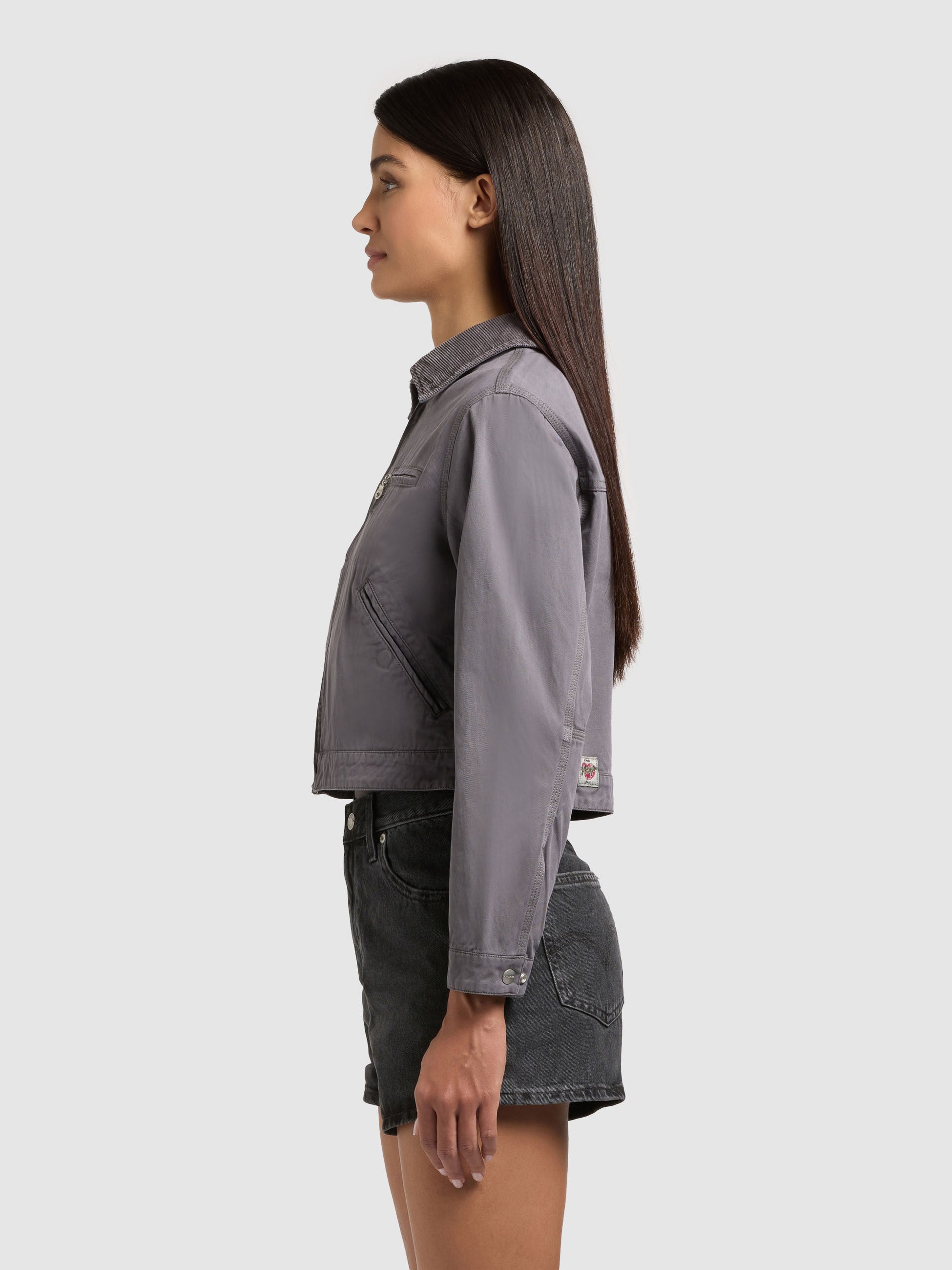 khujo-jacke-georgia-sea-grey-damen-blouson-sommerjacke-cropped image 5