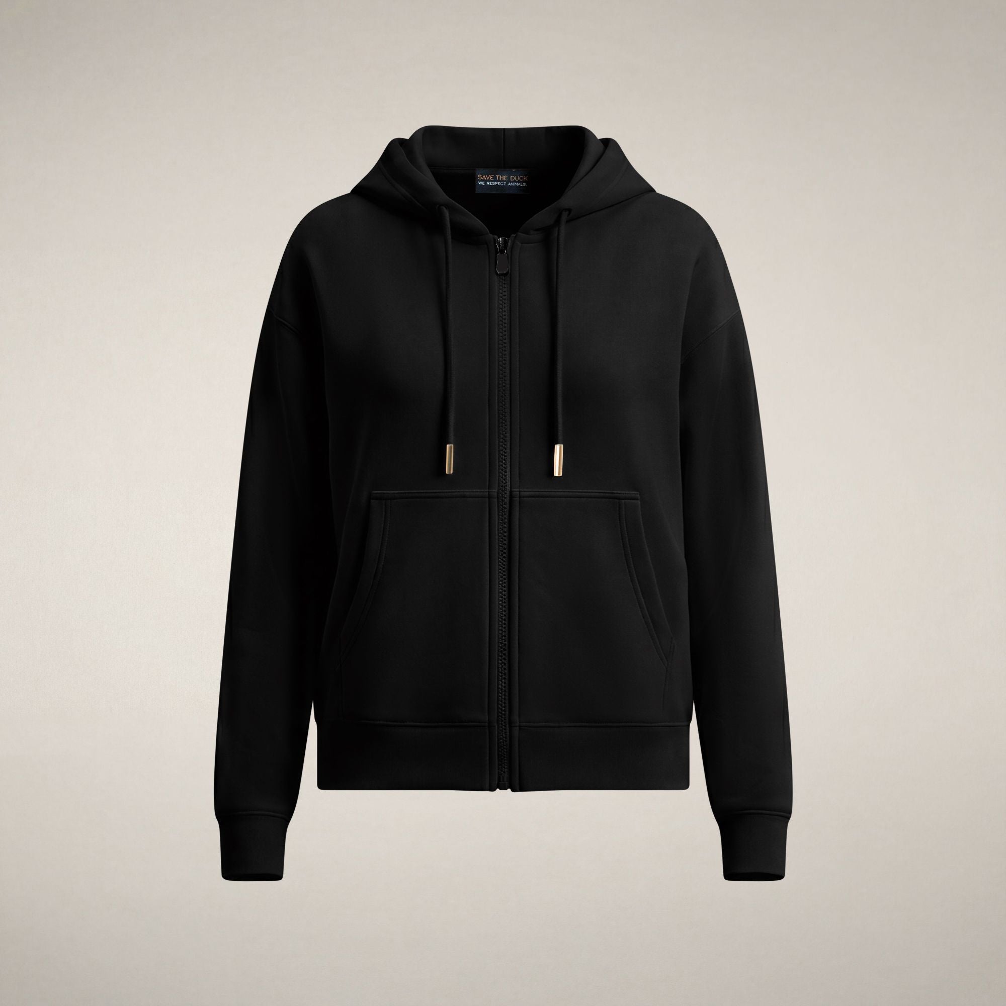 save-the-duck-kiku-damen-hoodie-mit-zip-schwarz image 3