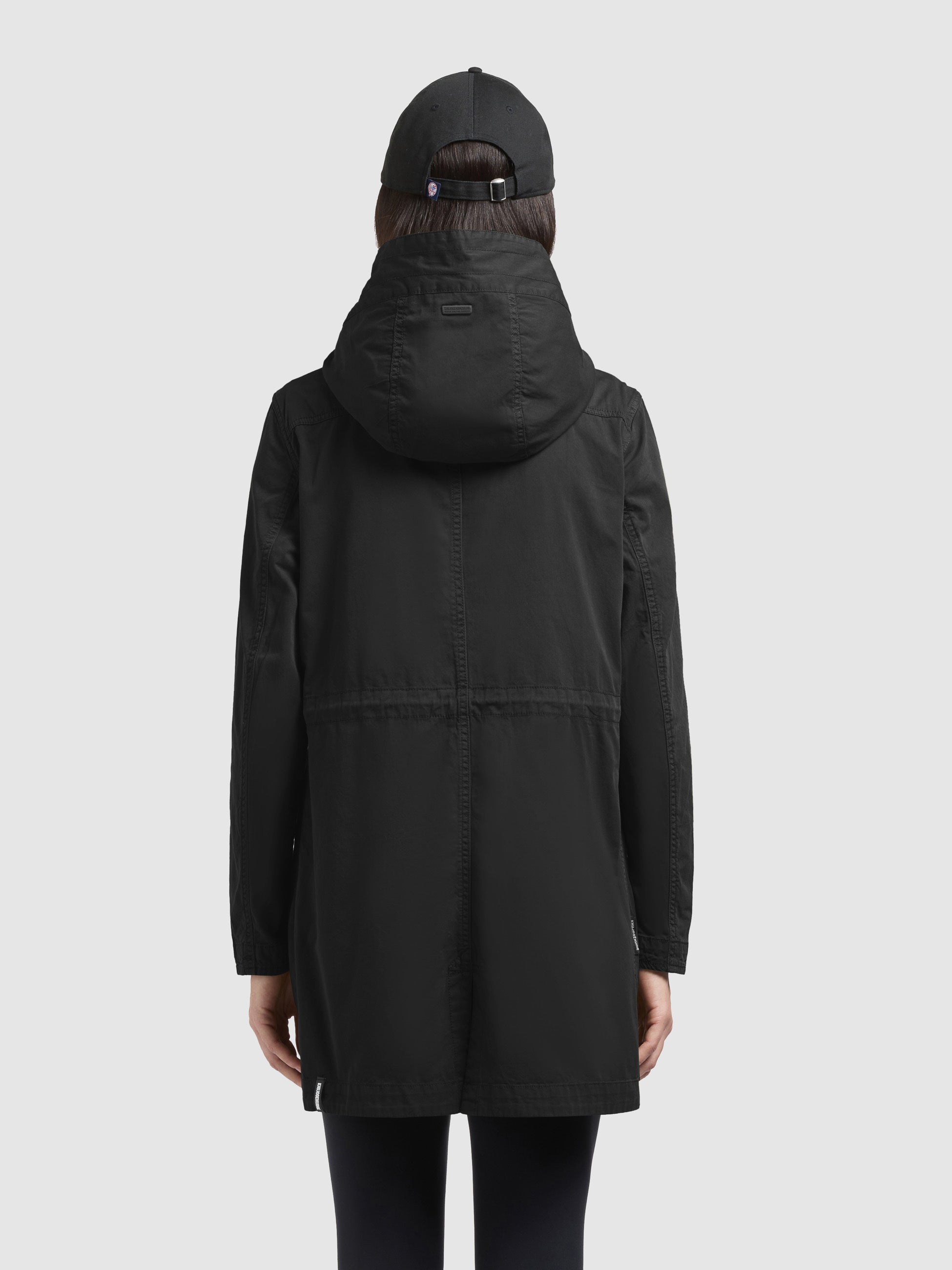 khujo-mantel-nika-black-parka-damen-aus-baumwoll-twill-mit-kapuze image 3