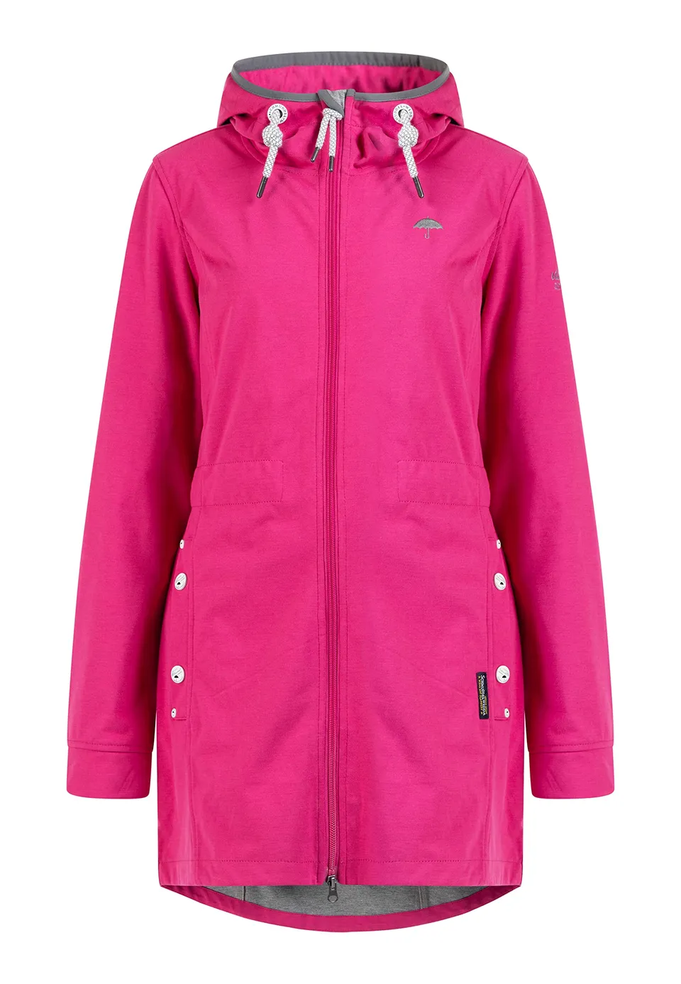 schmuddelwedda-damen-funktionsjacke-langarm-wasserdichte-longform-mit-2-wege-rei image 1