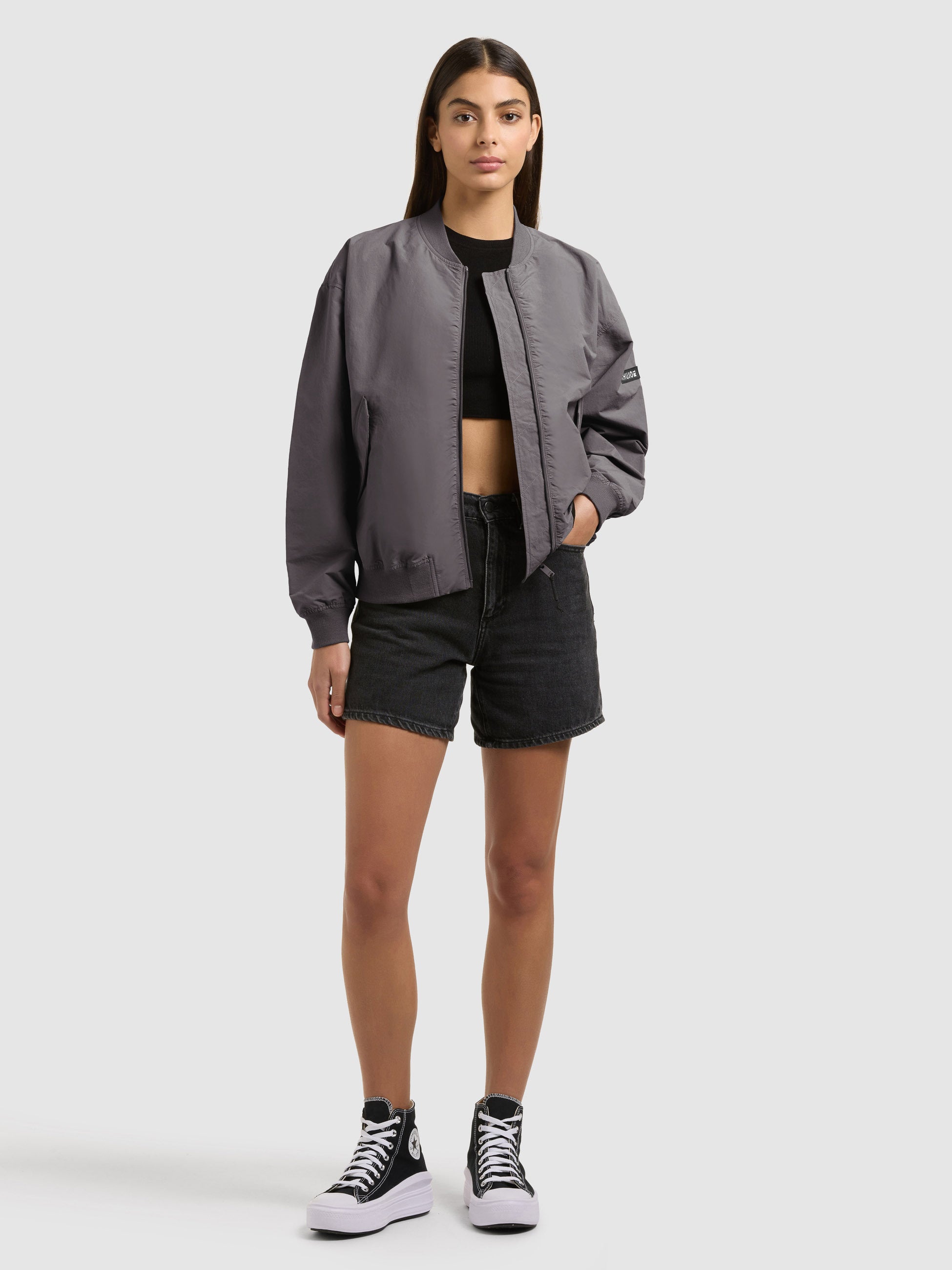 khujo-facee-damen-blouson-slate-grey-mit-tasche-h-ftlang-bomberjacke image 2