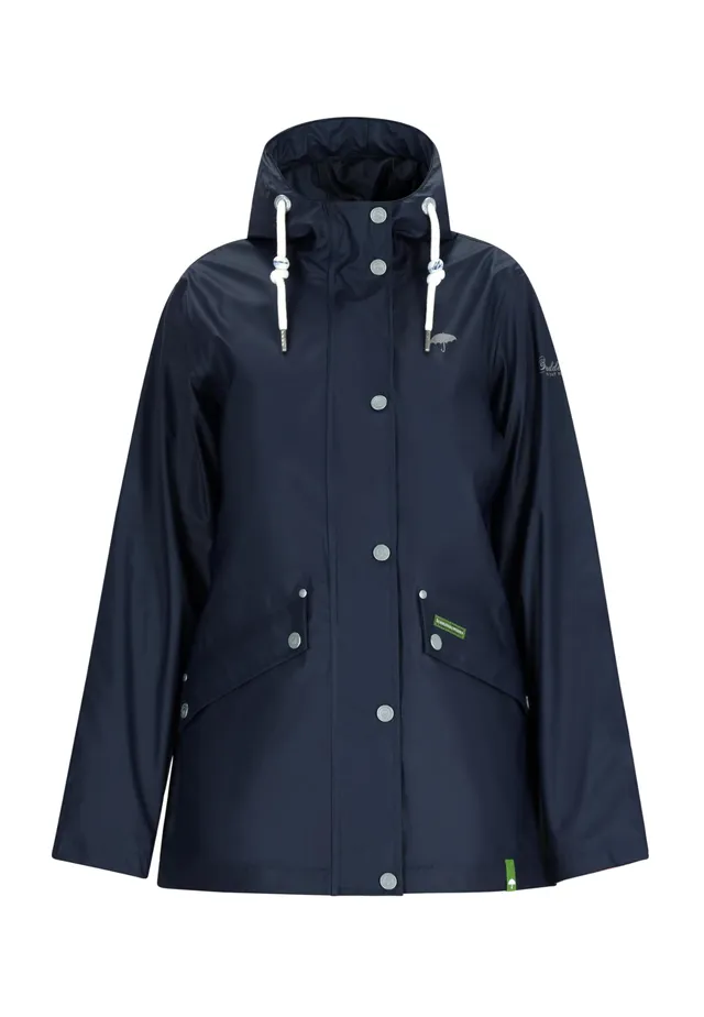 schmuddelwedda-damen-regenjacke-wasserdicht-mit-rei-verschluss-und-knopfleiste image 1