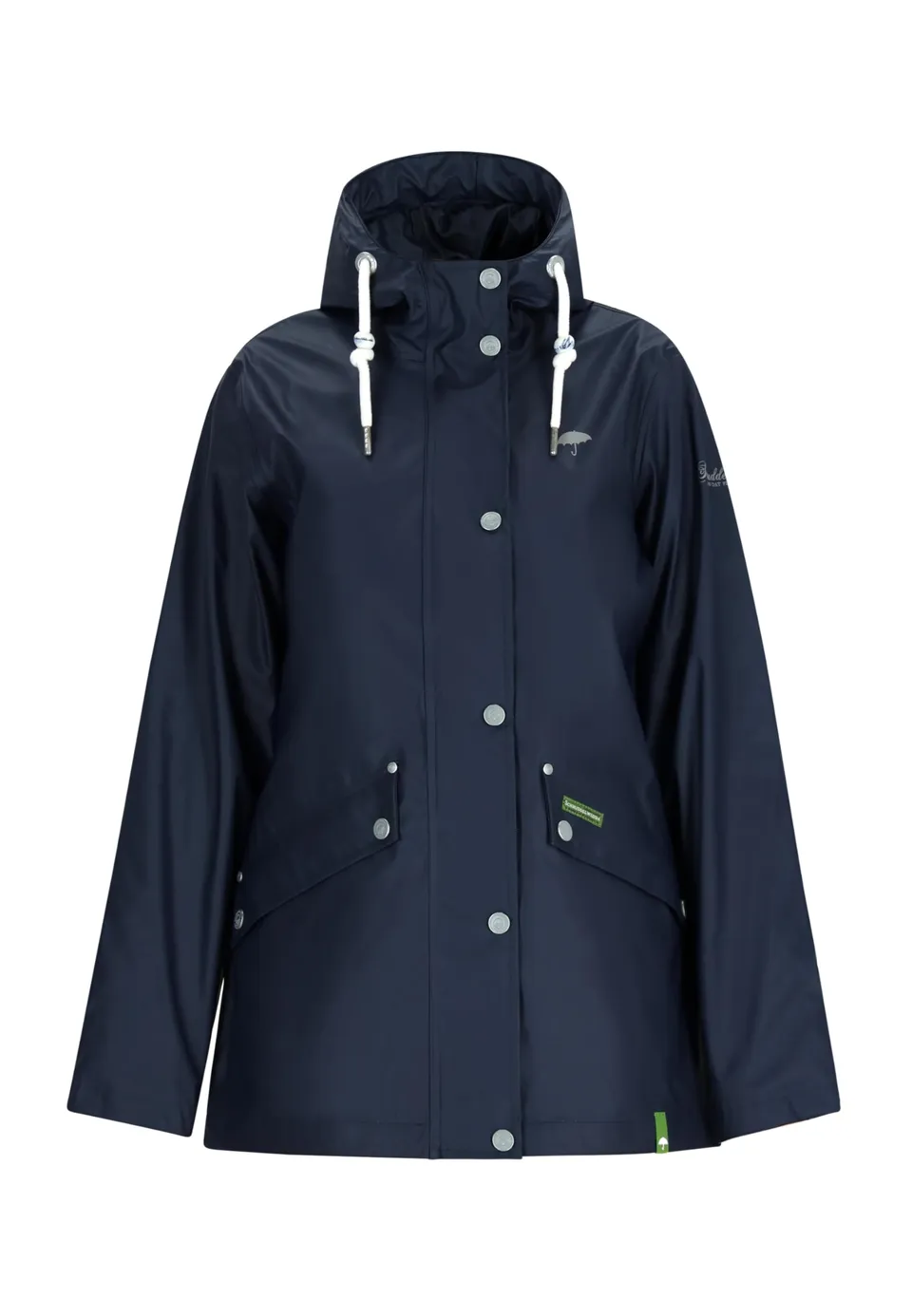 schmuddelwedda-damen-regenjacke-wasserdicht-mit-rei-verschluss-und-knopfleiste image 1