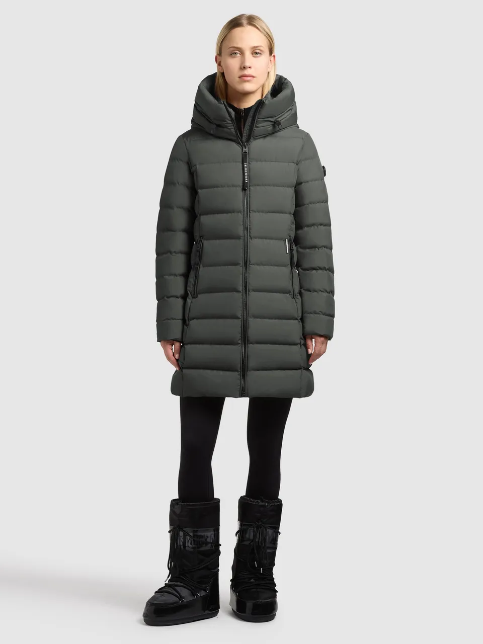 khujo-jacke-nekar-foam-green-steppjacke-mit-kapuze image 1