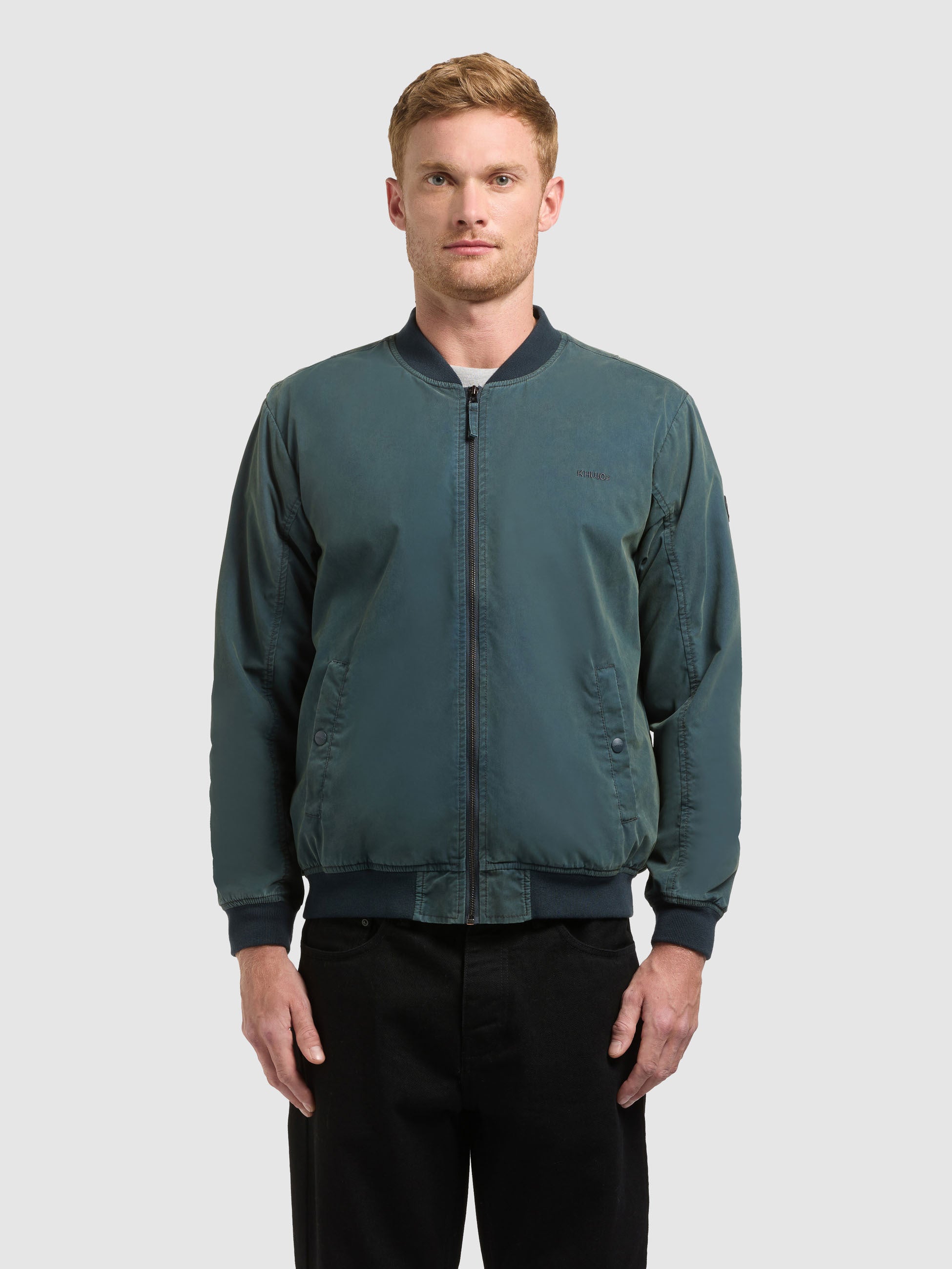 khujo-ulric-blousonjacke-atlantic-blue-college-jacke-im-used-look image 4
