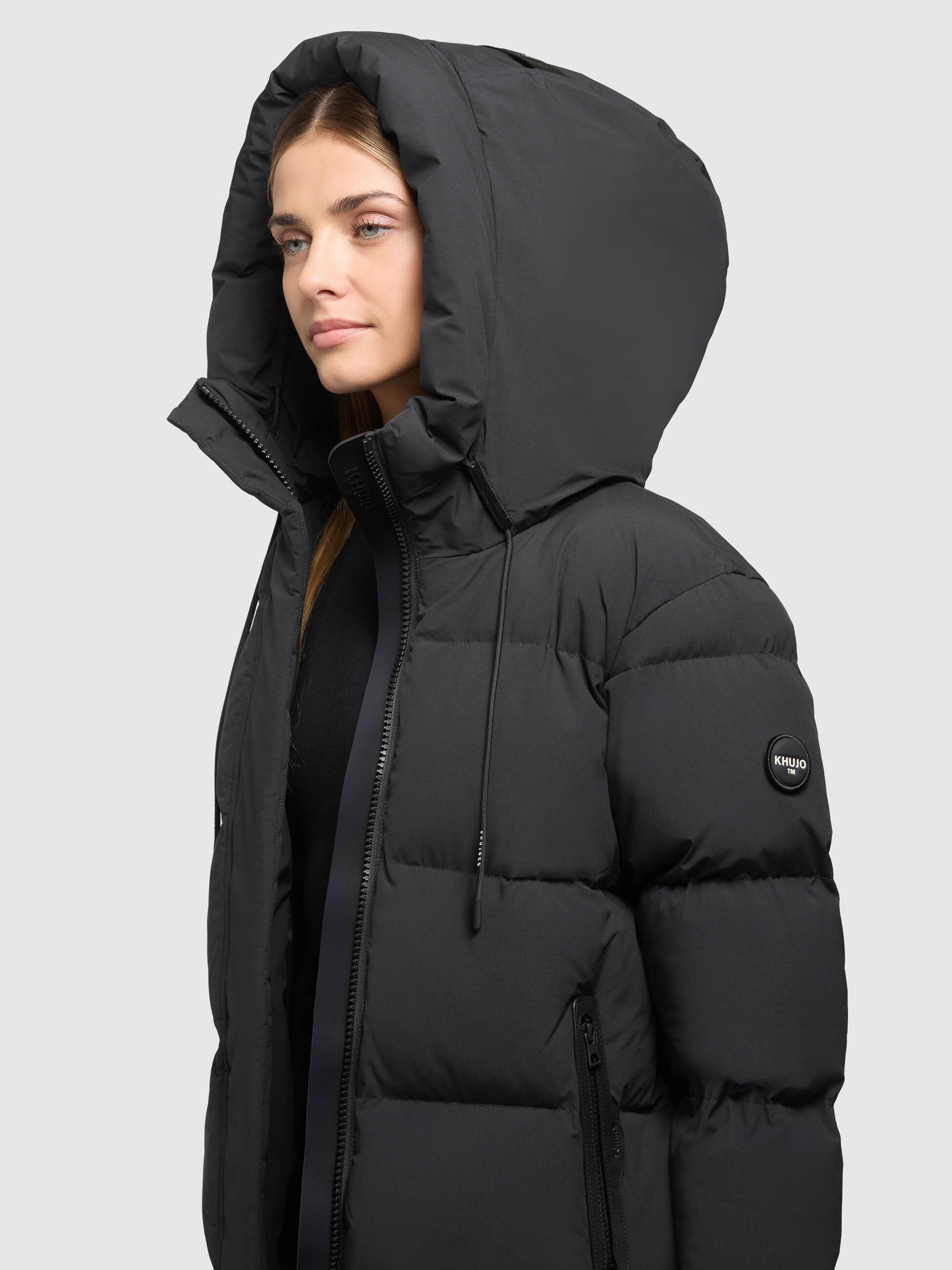 khujo-jacke-drown2-matt-steel-depth-grey-steppjacke-loose-fit-wattiert-mit-kapuz image 7