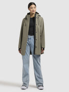 khujo-izaf3-jacke-damen-grey-green-wasserabweisend image 2