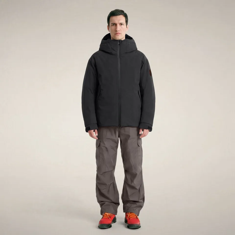 save-the-duck-xavier-herren-winterjacke-schwarz-mit-kapuze image 1