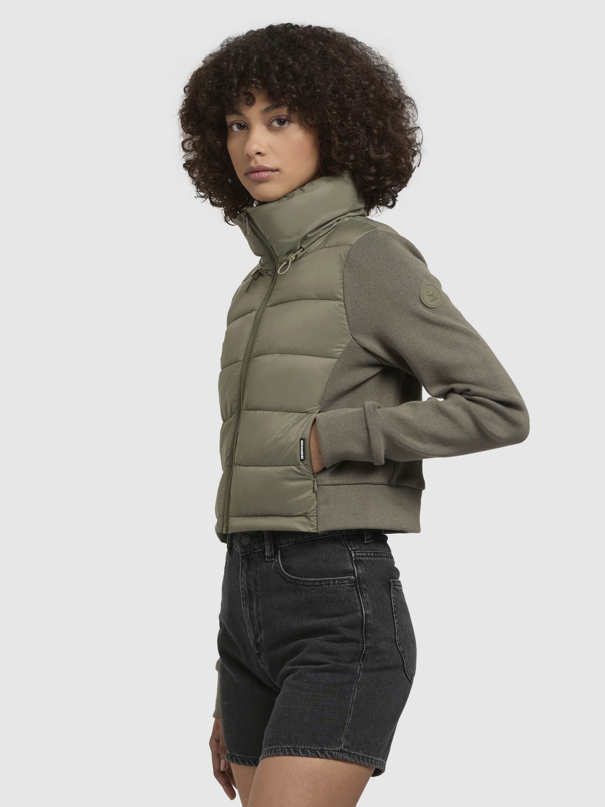 khujo-lival-jacke-graugr-n-cropped-slim-fit-damen image 5