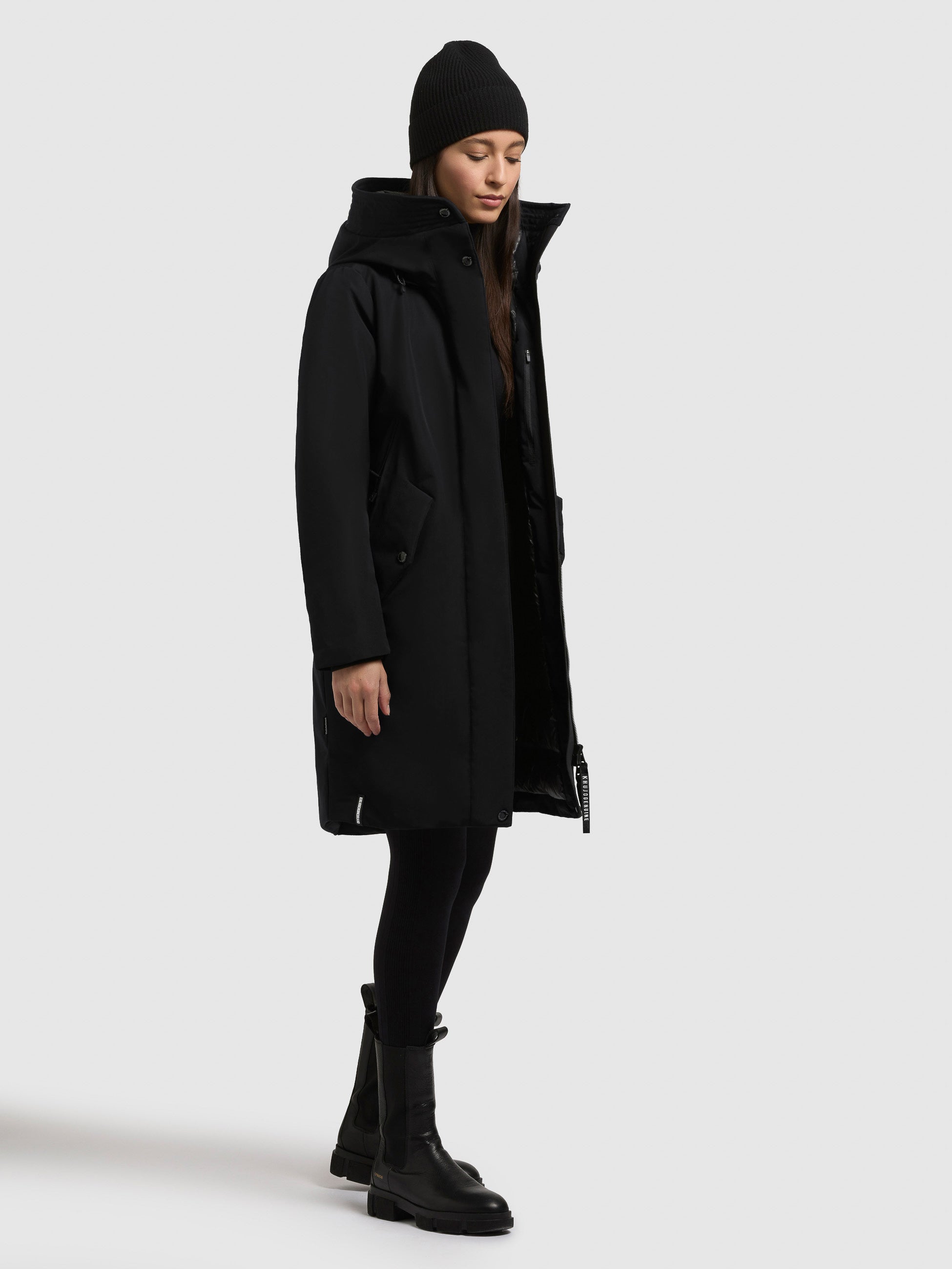 khujo-mantel-webb-black-kurzmantel-regular-fit-wattiert image 6