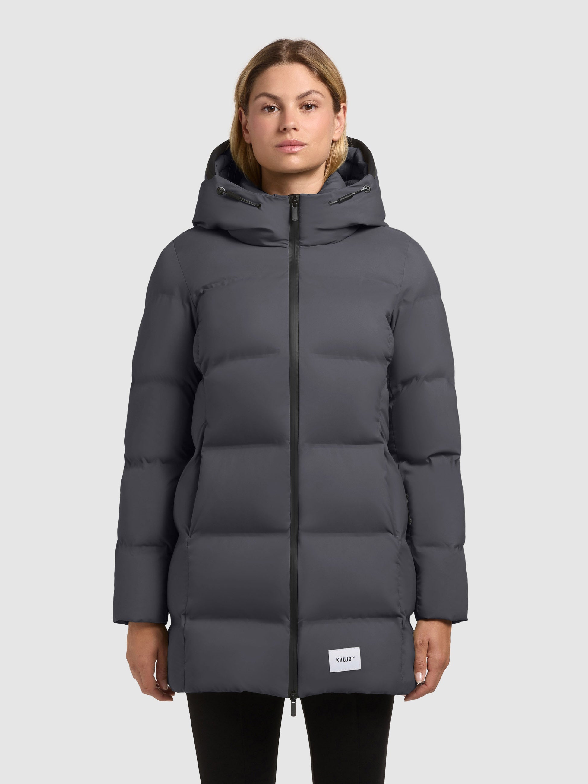 khujo-jacke-tanare3-steel-grey-damen-wattierte-steppjacke-regular-fit image 4